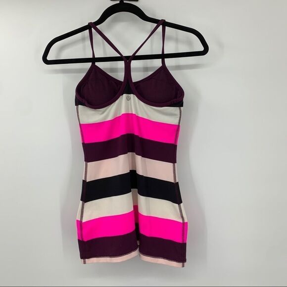 Lululemon Striped Racer Back Bra Tank Women’s 4 - Picture 3 of 6